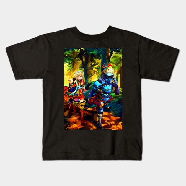 walking together Kids T-Shirt by hustlart